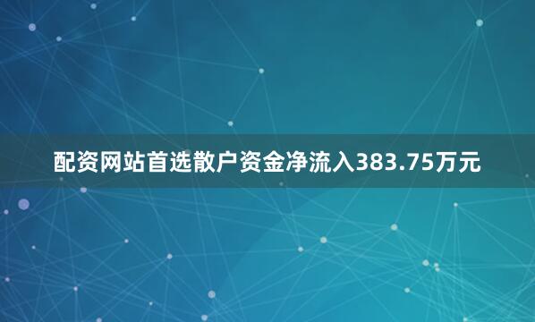 配资网站首选散户资金净流入383.75万元